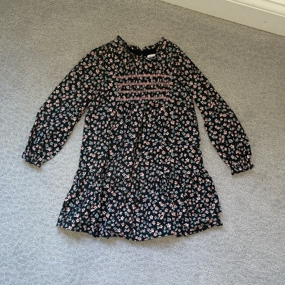EUC Zara Kids Floral Dress - Black and Pink